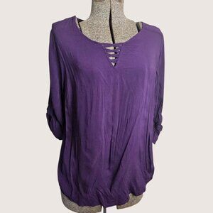 Purple Pullover Blouse